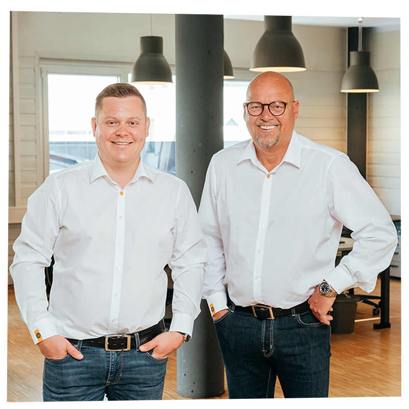 Ein Foto unserer Geschäftsführer Sascha Neininger und Uwe Neininger.